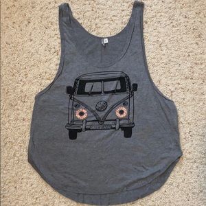 Rip Curl Gray Graphic Tank Top